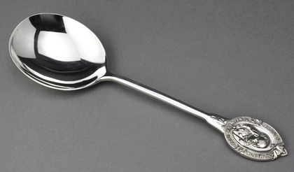 Samuel Crompton Centenary 1927 Silver Serving Spoon - Prestons, Bolton